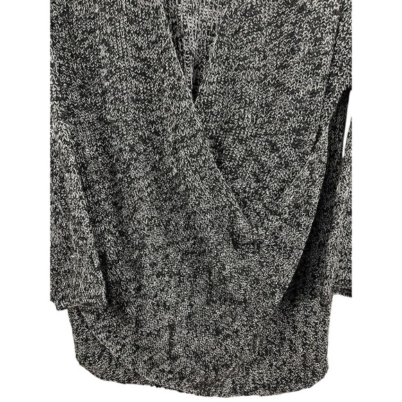 Chelsea Studio Gray Heathered Deep V-neck Wrap Front Tunic Sweater 2x - Picture 4 of 11